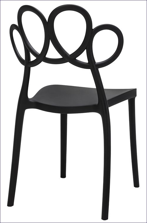 Ażurowe krzesło Fiori czarne