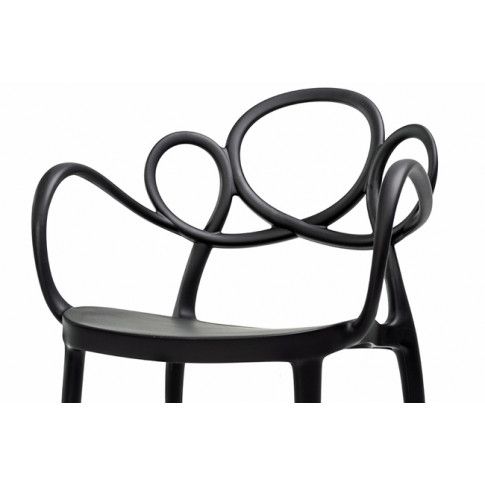 Szczegółowe zdjęcie nr 7 produktu Krzesło ażurowe nowoczesne Fiori 2X - czarne