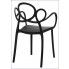 Szczegółowe zdjęcie nr 4 produktu Krzesło ażurowe nowoczesne Fiori 2X - czarne