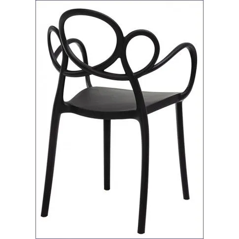 Szczegółowe zdjęcie nr 4 produktu Krzesło ażurowe nowoczesne Doreno 2X - czarne