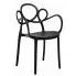 Zdjęcie produktu Krzesło ażurowe nowoczesne Doreno 2X - czarne.