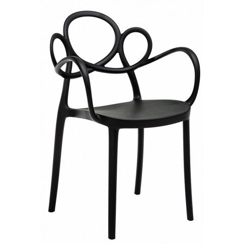 Zdjęcie produktu Krzesło ażurowe nowoczesne Fiori 2X - czarne.