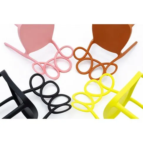 Szczegółowe zdjęcie nr 10 produktu Krzesło ażurowe nowoczesne Doreno 2X - czarne