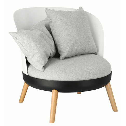 Zdjęcie produktu Skandynawski fotel Massi - szary.