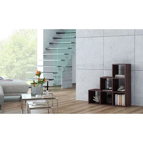 Zdjęcie regał schodkowy trójkątny wenge Cesaro 8X | Edinos.pl