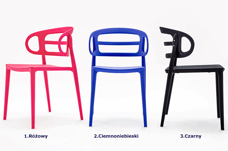 Nowoczesne krzesło Sumba różowe