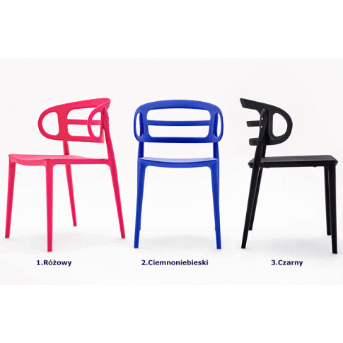 Szczegółowe zdjęcie nr 8 produktu Nowoczesne krzesło kuchenne Sumba - malinowe