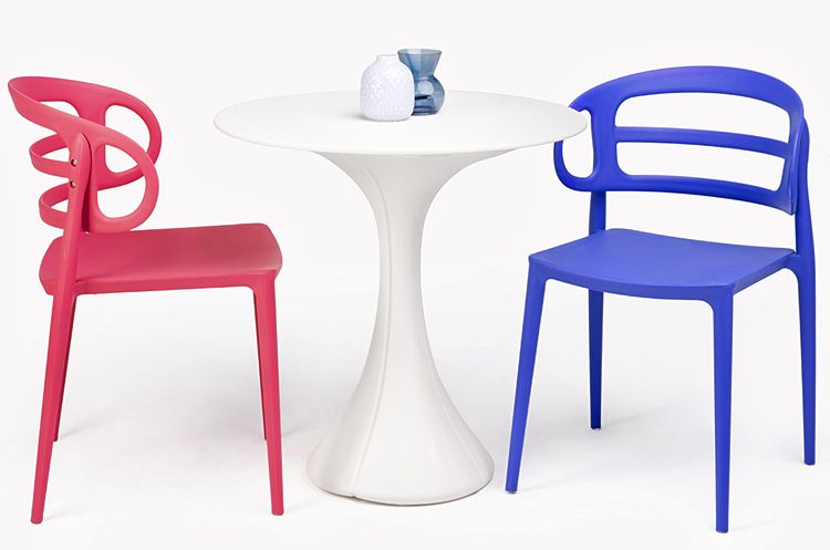 Nowoczesne krzesło Sumba różowe