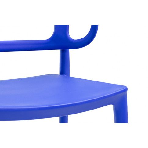 Szczegółowe zdjęcie nr 10 produktu Ażurowe krzesło do jadalni Tanner - ciemnoniebieskie