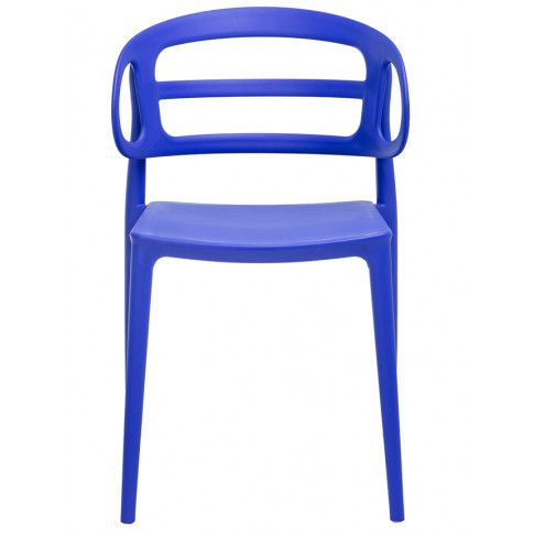 Szczegółowe zdjęcie nr 7 produktu Ażurowe krzesło do jadalni Tanner - ciemnoniebieskie