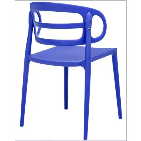 Szczegółowe zdjęcie nr 4 produktu Ażurowe krzesło do jadalni Sumba - ciemnoniebieskie