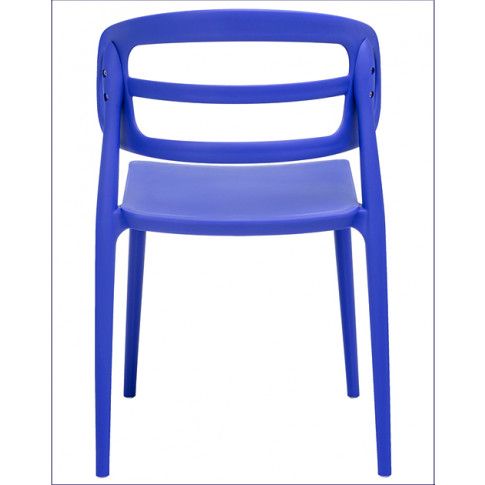 Szczegółowe zdjęcie nr 5 produktu Ażurowe krzesło do jadalni Tanner - ciemnoniebieskie