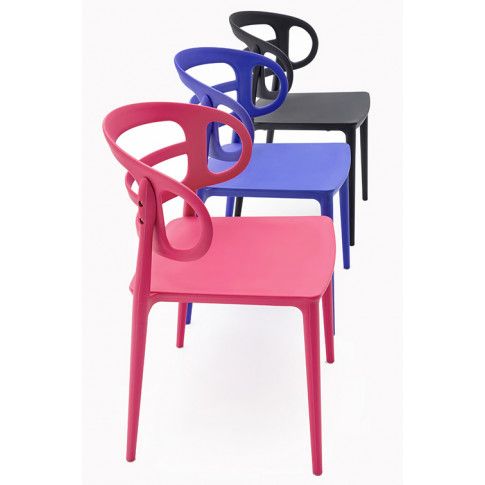 Szczegółowe zdjęcie nr 11 produktu Ażurowe krzesło do jadalni Tanner - ciemnoniebieskie