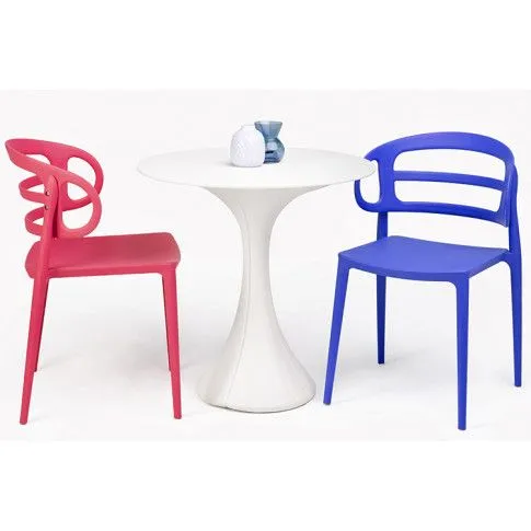 Szczegółowe zdjęcie nr 6 produktu Ażurowe krzesło do jadalni Sumba - ciemnoniebieskie