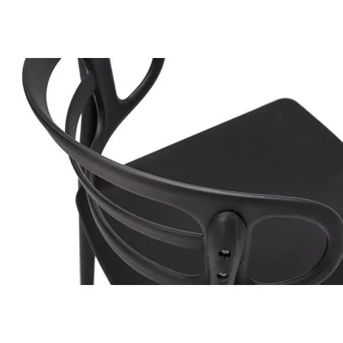 Szczegółowe zdjęcie nr 5 produktu Nowoczesne krzesło do jadalni Sumba - czarne