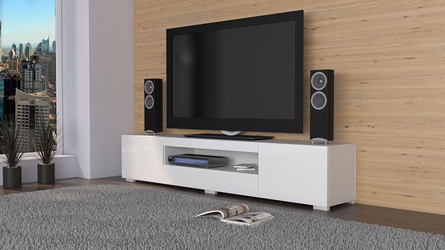 Produkt Biała szafka RTV - Lavero - zdjęcie numer 2