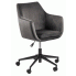 Szary welurowy nowoczesny fotel biurowy - Esteo