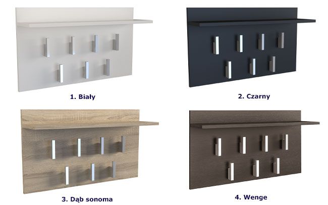Produkt Półka z wieszakami na ubrania Laran - Dąb sonoma - zdjęcie numer 3