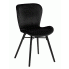 Zdjęcie produktu Welwetowe krzesło tapicerowane Esso - czarne.