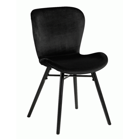 Zdjęcie produktu Welwetowe krzesło tapicerowane Esso - czarne.