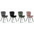 Zdjęcie welwetowe krzesło Esso czarne glamour - sklep Edinos.pl