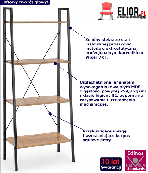 Loftowy regał Lusso 6X.