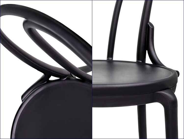 Krzesło kuchenne w stylu thonet Luminos czarne