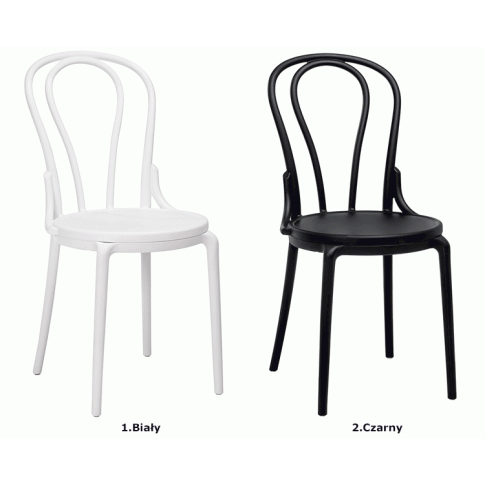 Szczegółowe zdjęcie nr 5 produktu Kuchenne krzesło ażurowe Luminos - czarne