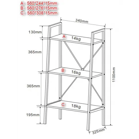 Szczegółowe zdjęcie nr 5 produktu Loftowy regał Revers 7X - dąb sonoma