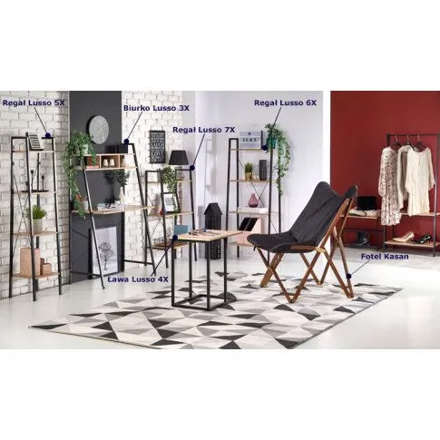 Szczegółowe zdjęcie nr 4 produktu Loftowy regał Revers 7X - dąb sonoma