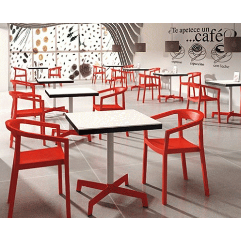 Zdjęcie minimalistyczne krzesło Vits czerwone | Edinos.pl