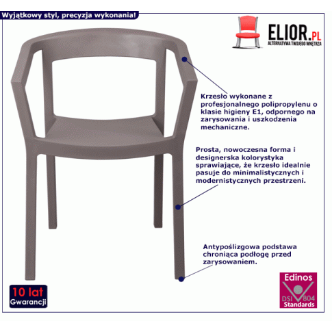 Fotografia Minimalistyczne krzesło Vits - brązowe z kategorii Strona główna