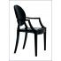 Szczegółowe zdjęcie nr 4 produktu Krzesło w stylu louis ghost Esper - czarny
