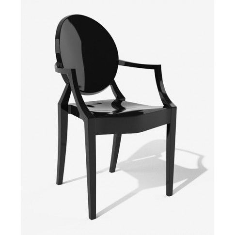 Fotografia Krzesło w stylu louis ghost Esper - czarny z kategorii Kuchnia i jadalnia
