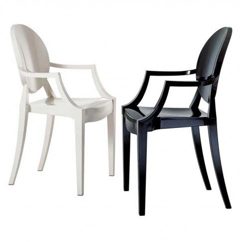 Szczegółowe zdjęcie nr 6 produktu Krzesło w stylu louis ghost Esper - czarny