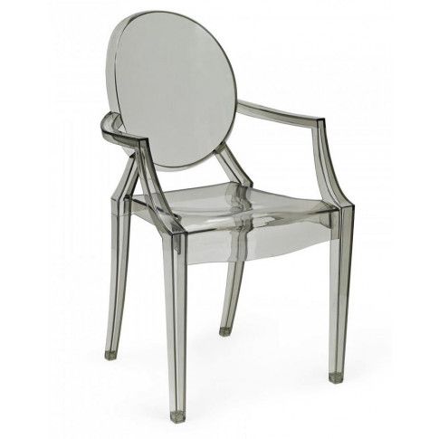 Zdjęcie produktu Krzesło w stylu louis ghost Esper - dymiony.