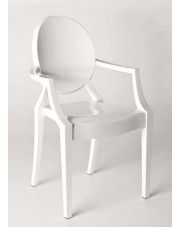 Krzesło w stylu louis ghost Esper - biały w sklepie Edinos.pl