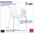 Fotografia Krzesło ogrodowe Korente - białe  z kategorii Pozostałe krzesła