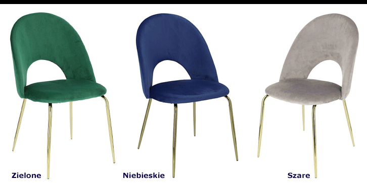 Glamour krzesła Moggi - tapicerowane