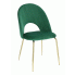 Zdjęcie produktu Glamour welurowe krzesło tapicerowane Moggi - zielone.
