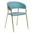 Zdjęcie produktu Krzesło do salonu w stylu glamour Milwa- turkusowy.