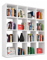 Biała biblioteczka regał na książki - Cesaro 3X w sklepie Edinos.pl