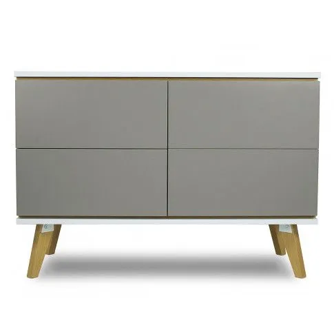 Zdjęcie produktu Szara komoda z szufladami Ivon 3X - Szary.