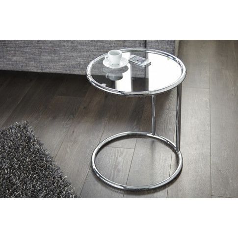 Szczegółowe zdjęcie nr 5 produktu Okrągły stolik wsuwany Deco - srebrny
