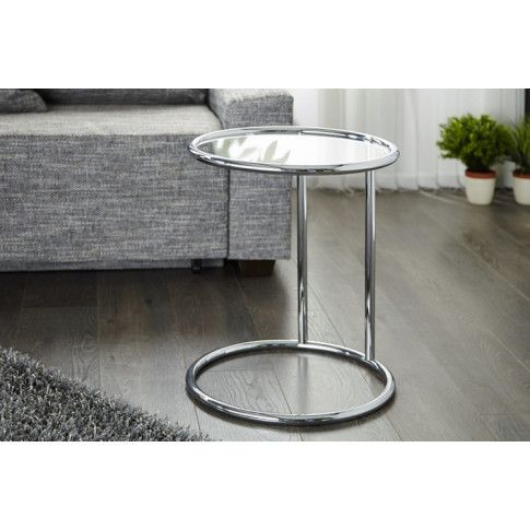 Szczegółowe zdjęcie nr 7 produktu Okrągły stolik wsuwany Deco - srebrny