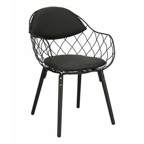 Zdjęcie produktu Druciane krzesło Palmi - czarne.