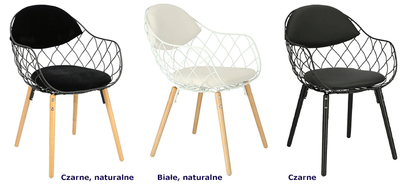 Druciane krzesła Palmi - nowoczesne
