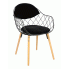 Zdjęcie produktu Druciane krzesło czarne + naturalne - Kenzic.