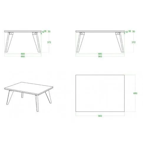 Szczegółowe zdjęcie nr 5 produktu Skandynawski stolik kawowy Ivon 5X