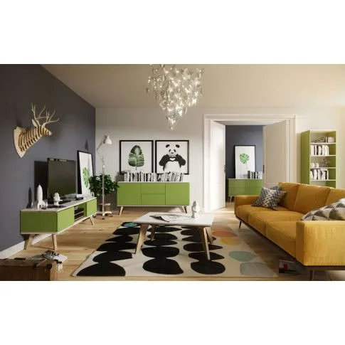 Szczegółowe zdjęcie nr 4 produktu Skandynawski regał Ivon 6X - Zielony